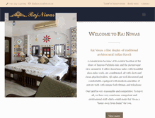 Tablet Screenshot of hotelrajniwas.com